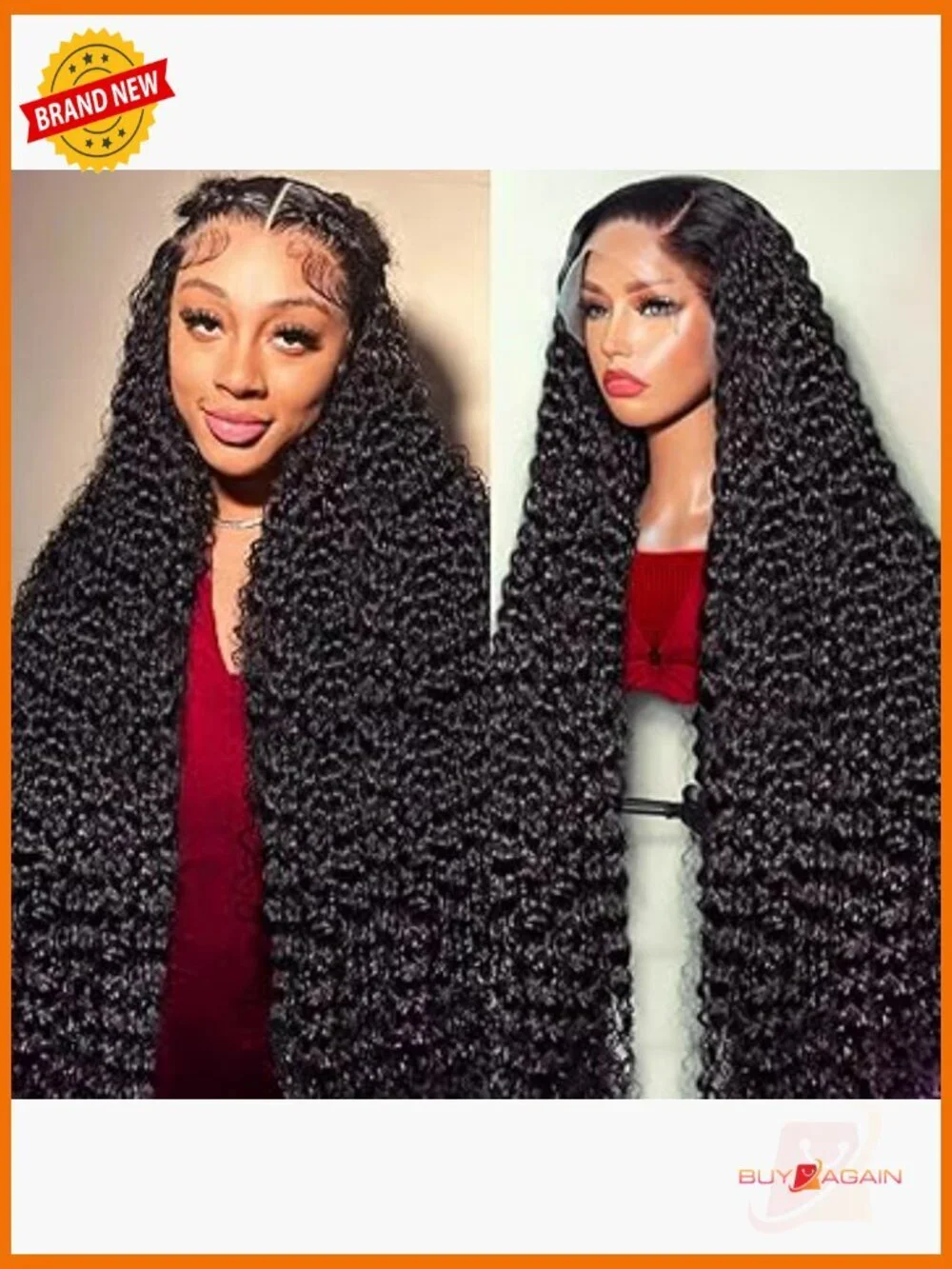 Deep Wave Lace Front Wig 13x6 HD 250 Density 100% Human Hair Full Head